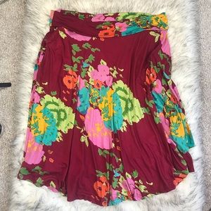 Honey & Lace Floral Knit Skirt with Pockets 3XL